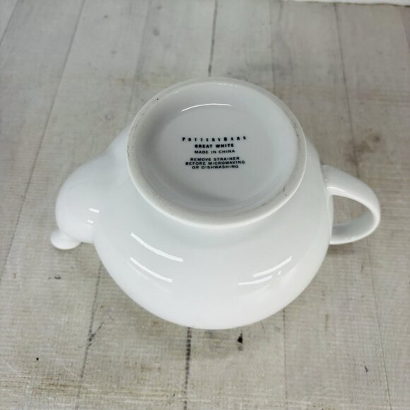 Pottery Barn THE GREAT WHITE COLLECTION Solid 7 Cups Stoneware Lidded Teapot - Picture 7 of 16